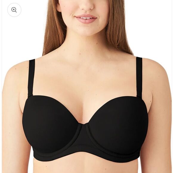 NWT WACOAL Wacoal Red Carpet Strapless Underwire Bra 854119 - Black - Picture 1 of 16
